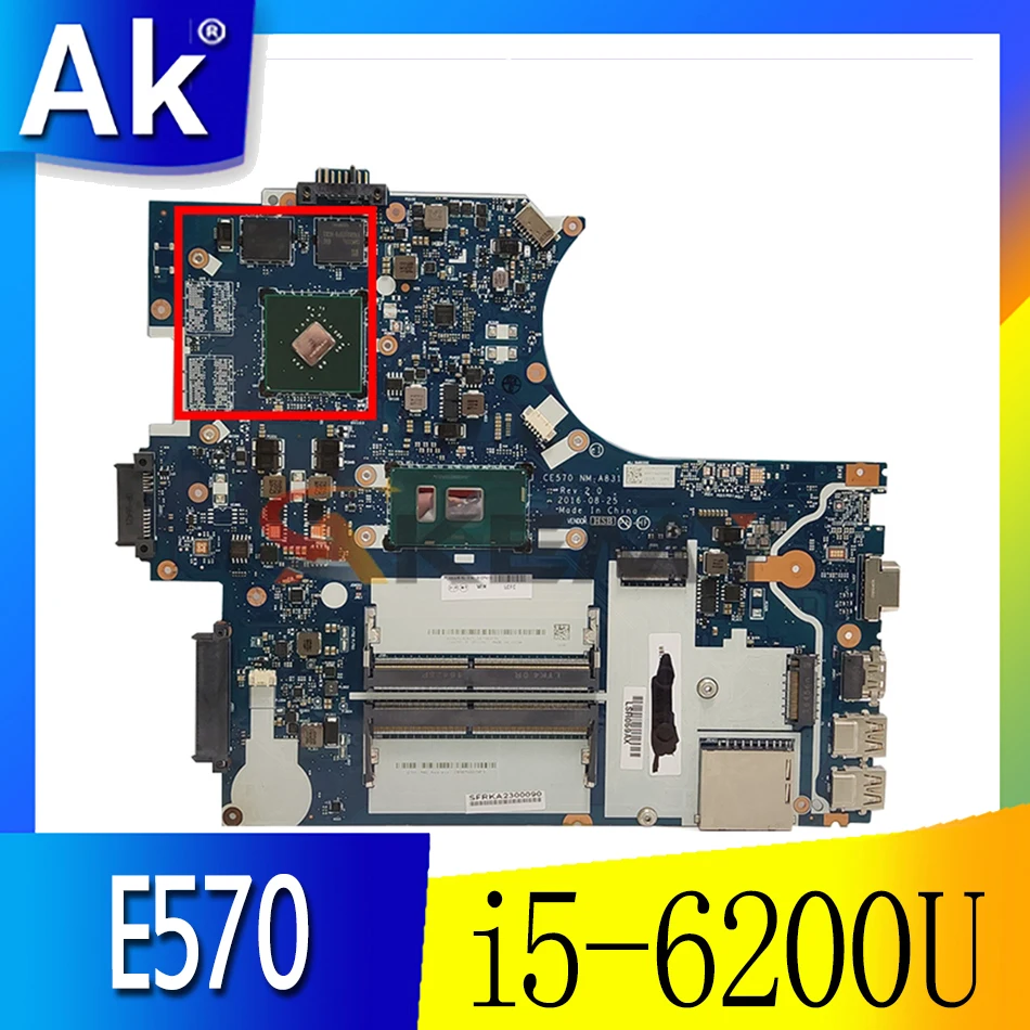 

for Thinkpad E570 E570C laptop independent graphics card motherboard i5-6200U DIS 2GB FRU 01YR747 01EP408 01YR746 01EP408 01EP40