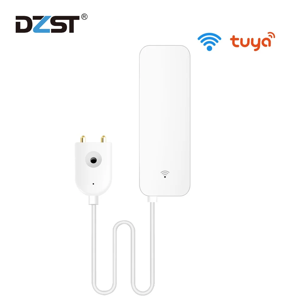 

DZLST Tuya WiFi Water Leak Sensor, Water Leak Detector, Smartlife APP Notification Alerts,Water Flood Leak Alarm Home Security