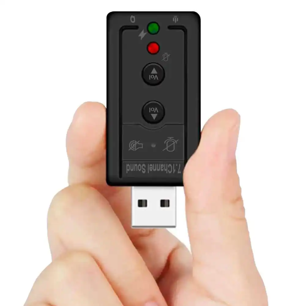 Внешняя аудиокарта USB 2 0 3D стерео звуковой адаптер 7 1 с панелью управления
