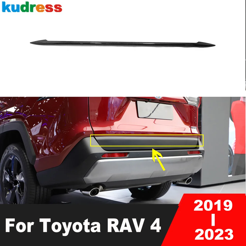 

For Toyota RAV4 RAV 4 2019 2020 Carbon Fiber Rear Trunk Lid Cover Trim Tailgate Boot Protection Strip Exterior Accessories