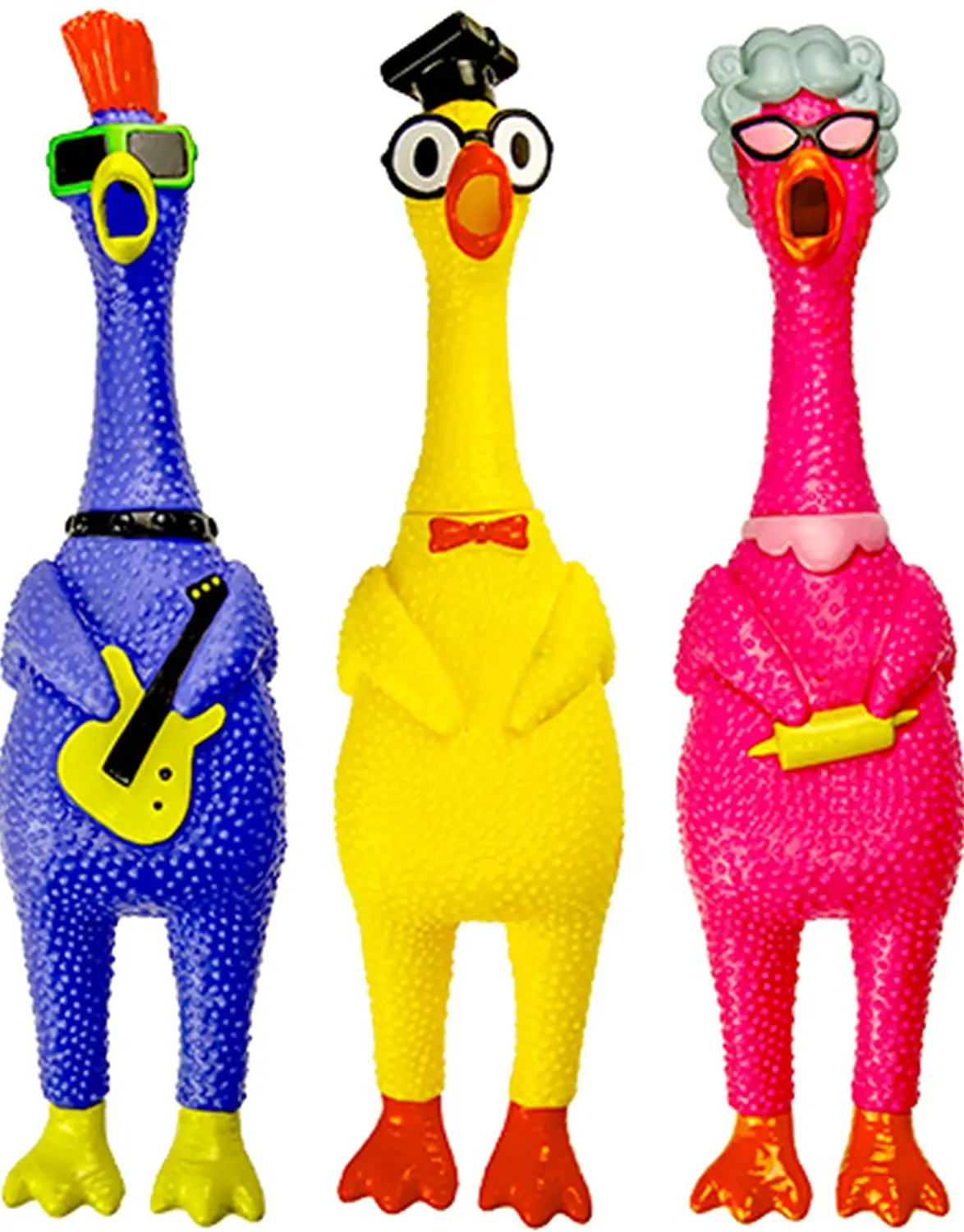 

Rubber Chicken Toy Squeeze Chicken Prank Novelty Screaming for Children to Make Squeaky Sounds Sounding Toys Funny Toys