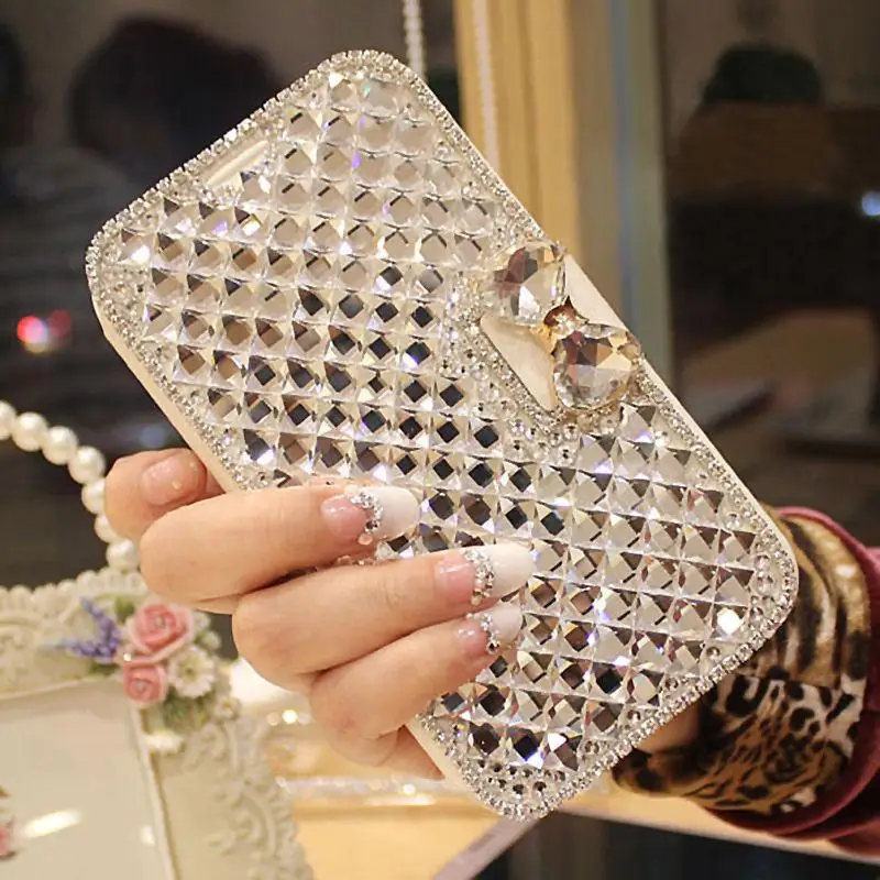 Luxury Diamonds Leather Case For Samsung Galaxy S20 Ultra S10 5G S9 S8 Plus Note 10 9 8 A31 A10 A40 A50 A70 A30S A7 Phone Cover