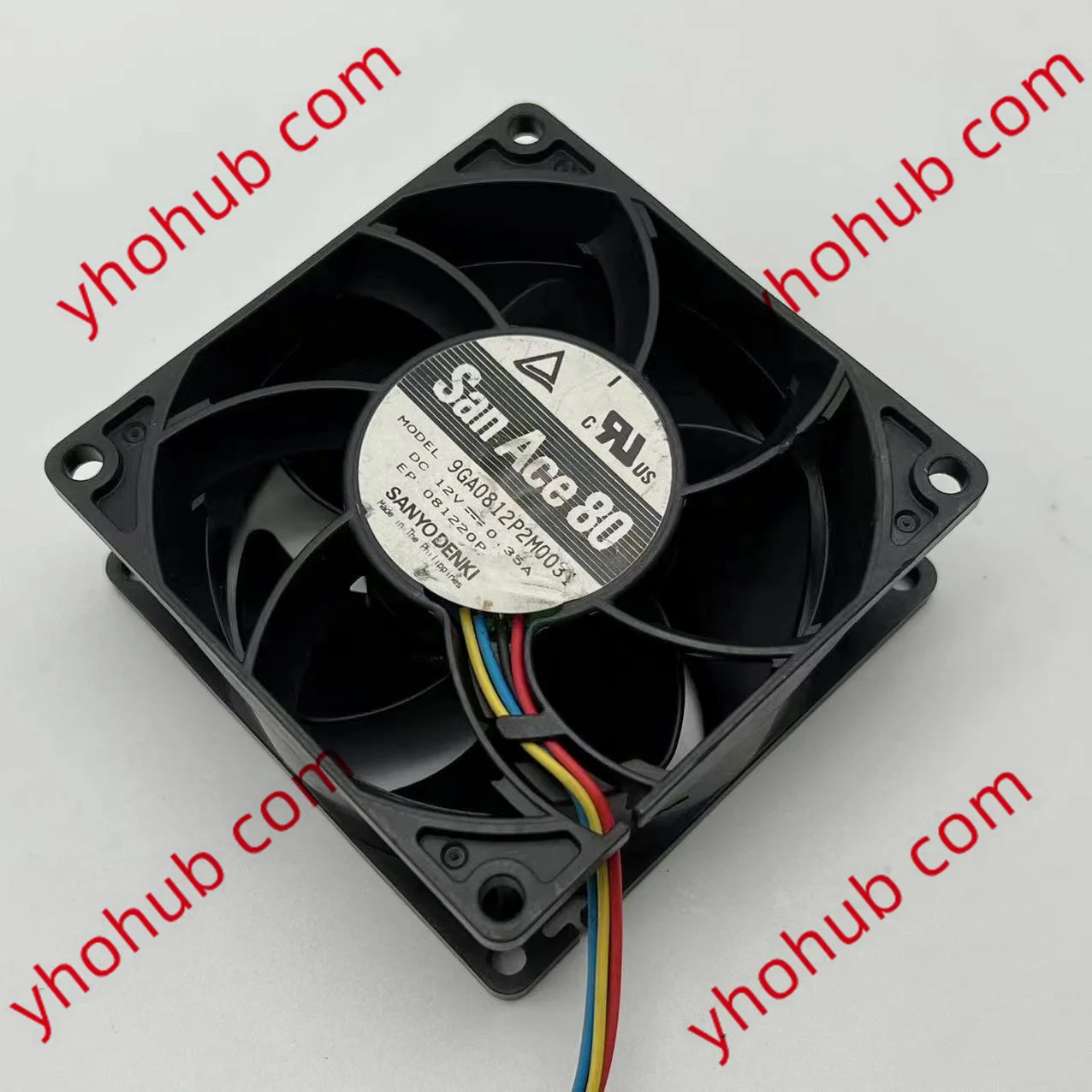 4-проводной вентилятор охлаждения сервера SANYO Denki 9GA0812P2M0031 DC 12 В 0,35 A 80x80x32 мм