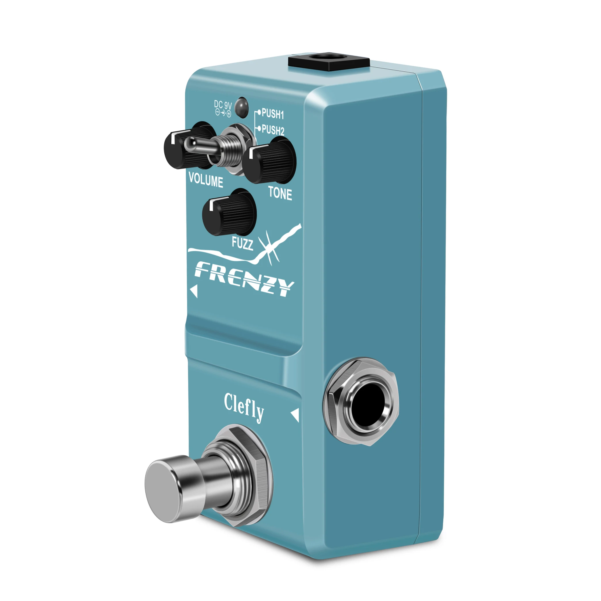 Clefly LN-322 FRENZY Mini Guitar Pedal Classic Fuzz Tone Creamy Violin-Like Sound Mini Full Metal Shell 2 Modes For Bass Guitars