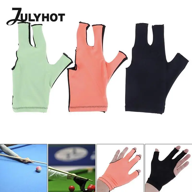 

1Pc Professional Lycra Fabric Snooker Billiard Glove Exposed Fingers Pool Left Hand Three Finger Billiards Game Accessories