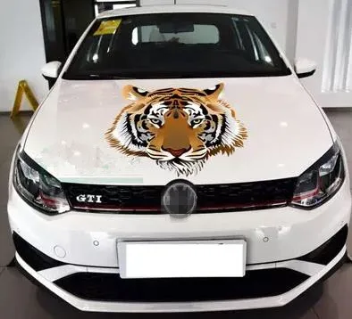 

Tiger Totem hood scratch decorative stickers head cover stickers bonnet stickers tiger head car stickers car door stickers-452