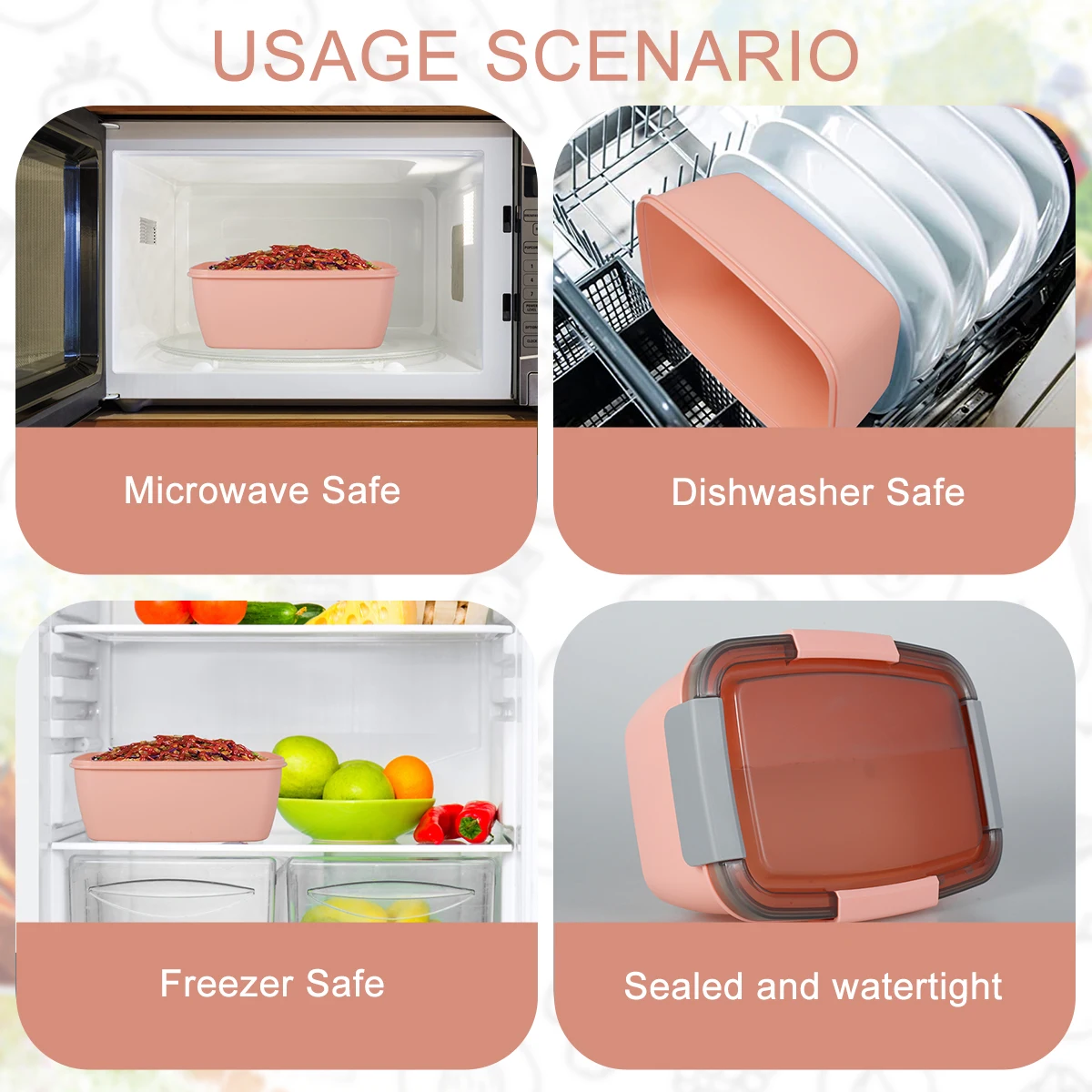 Bento коробка для ланча контейнер салата столовых приборов с вилкой многоразовая