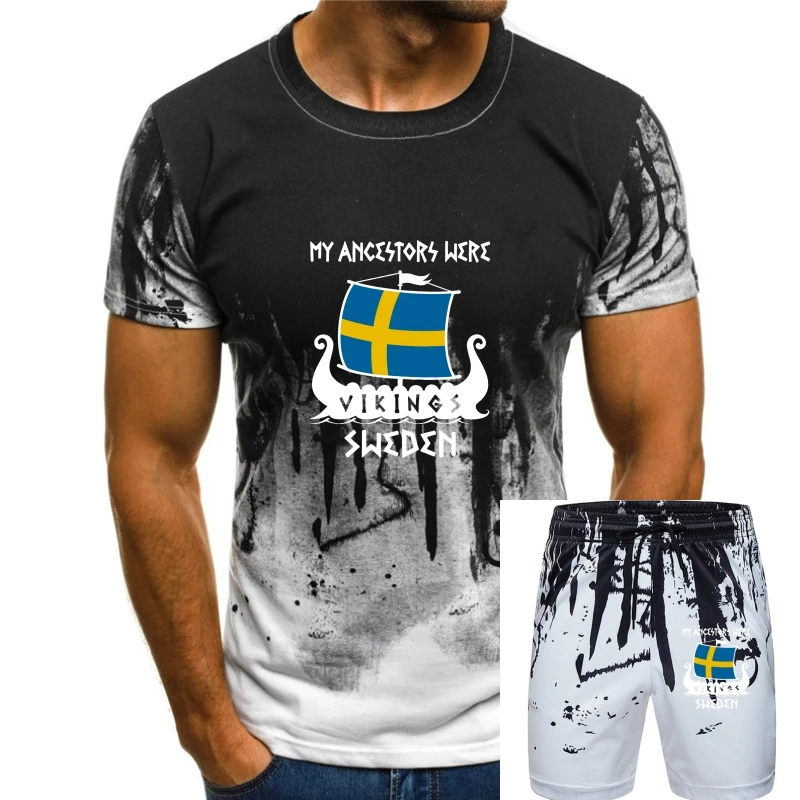 

2020 Fashion Hot sale 100% cotton Viking T-shirt My Ancestors Were Vikings Sweden T-shirt Drakkar T-shirt Tee shirt
