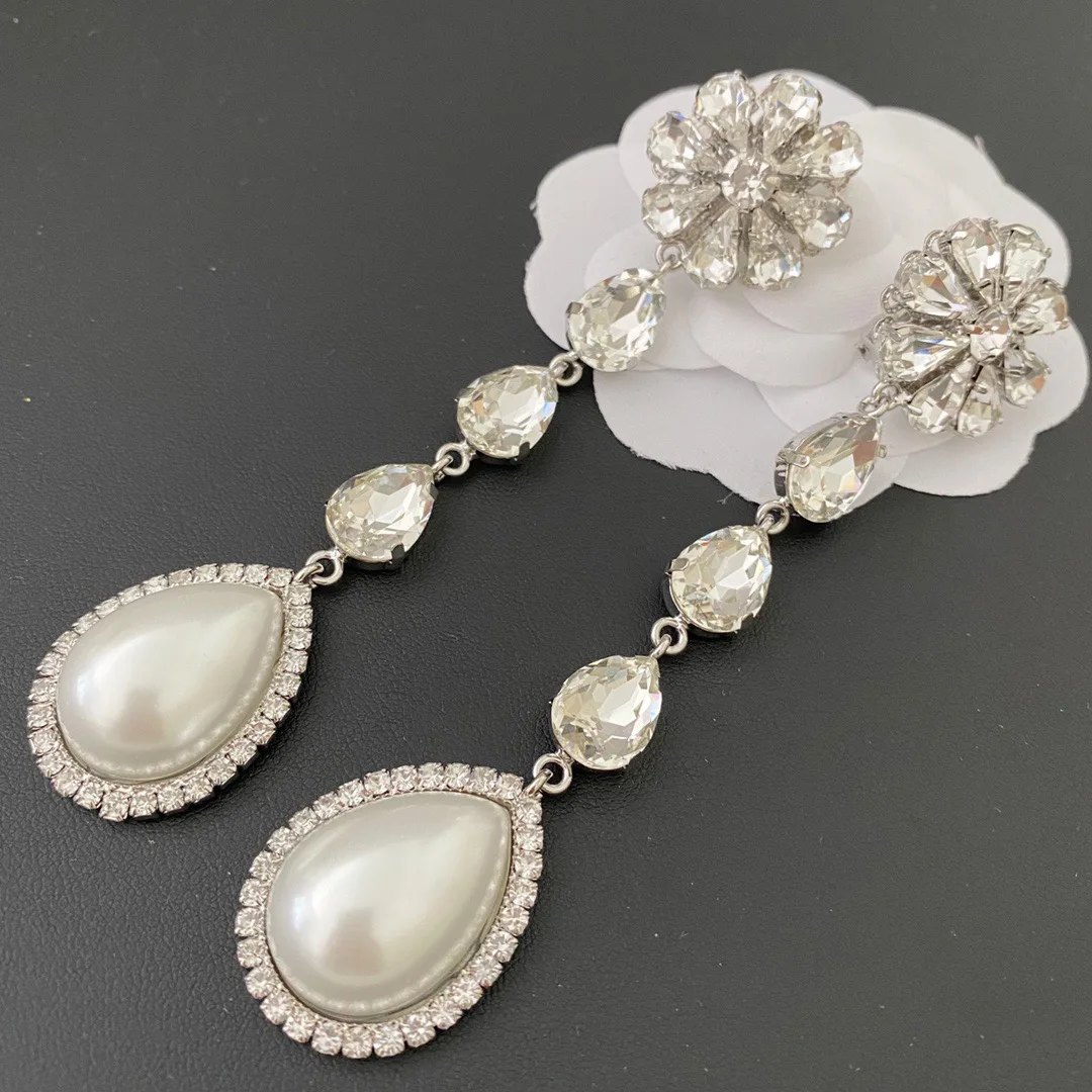 

AR Fascinating Water Drop Clip On Earrings Pearl Expensive Looking Fashion Ear Accessories Graceful For Daily
