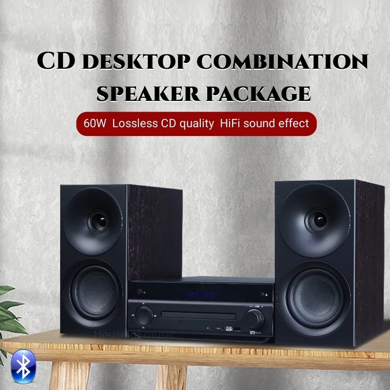 

Bluetooth 5.0 DVD Desktop Home Theater Speakers CD Player Hi-Fi Fever-level Fidelity Combination Stereo Super Bass Sound System