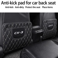 pu leather anti kick pad for mazda cx 3 car waterproof seat back protector cover universal car anti mud dirt pad car accessories