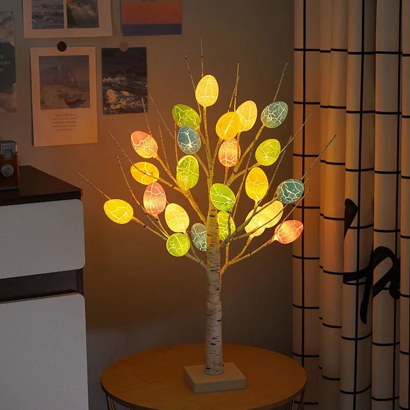 

Customized Easter Tree Light LED Egg Tree Home Decorative Lamp Indoor Party Layout Landscape Luminous Tree