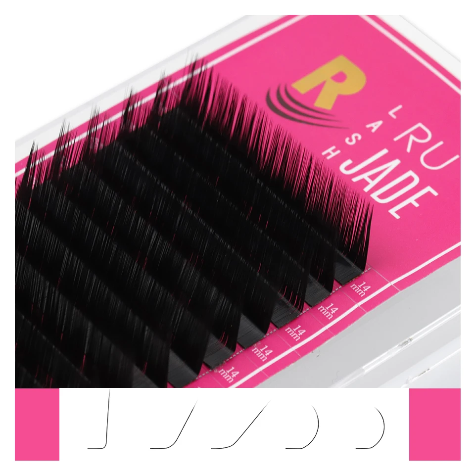 

L/L+/LC/LD/LU(M)/N Curl Fake Eyelash Extensions Mink Korean PBT Mix 8-15mm Individual False Eyelash Matte L Shaped Makeup Lashes