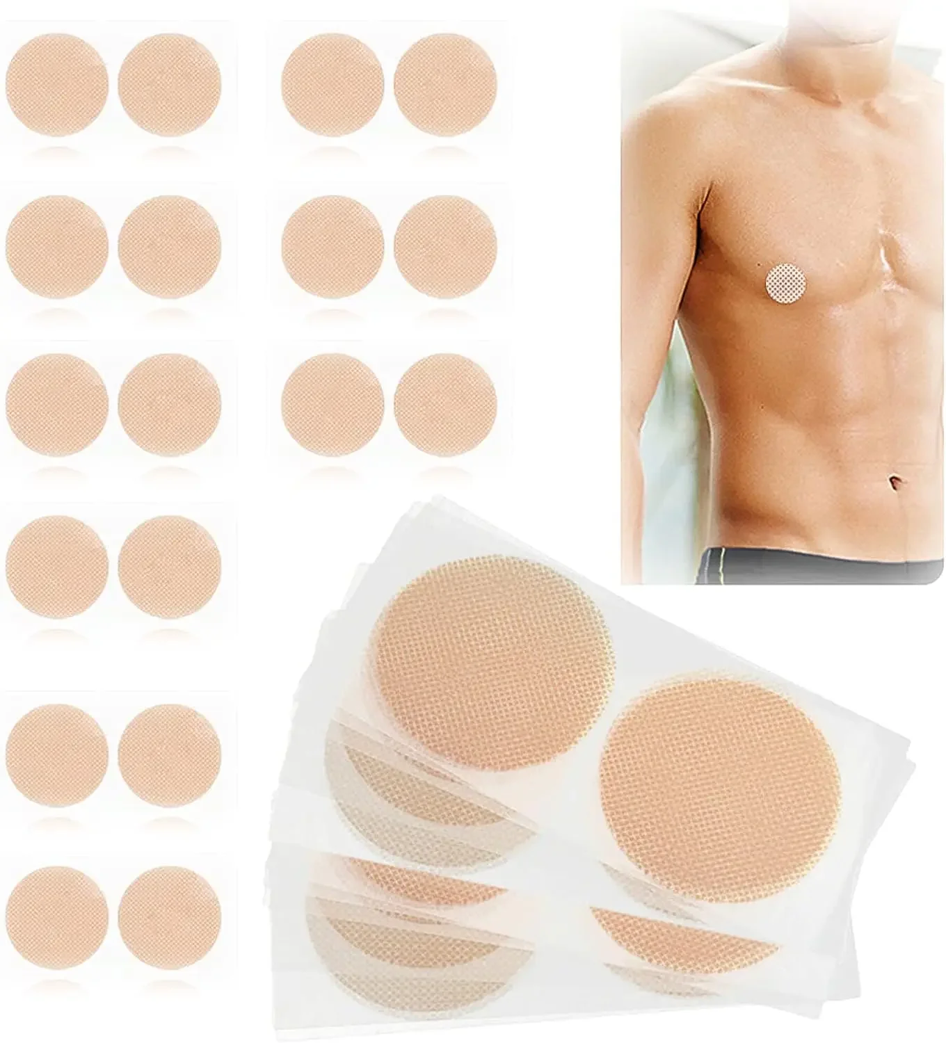 

5-20pair Men Nipple Cover Adhesive Stickers Bra Pad Breast Invisible Breast Sticker Running Protect The Nipples Chest Stickers