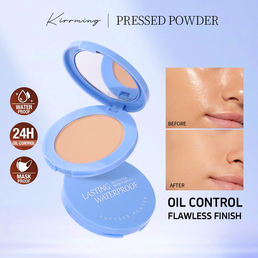 Kirrming Matte Perfection Прессованная пудра Oil Control для лица водостойкая долговечная