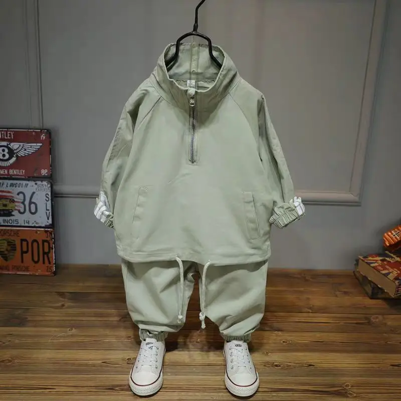 2021 Kids Clothes Boys Spring Autumn teenage Sports Suit Set tracksuits Children Clothing 2pcs coat+Pants Causal | Детская одежда и