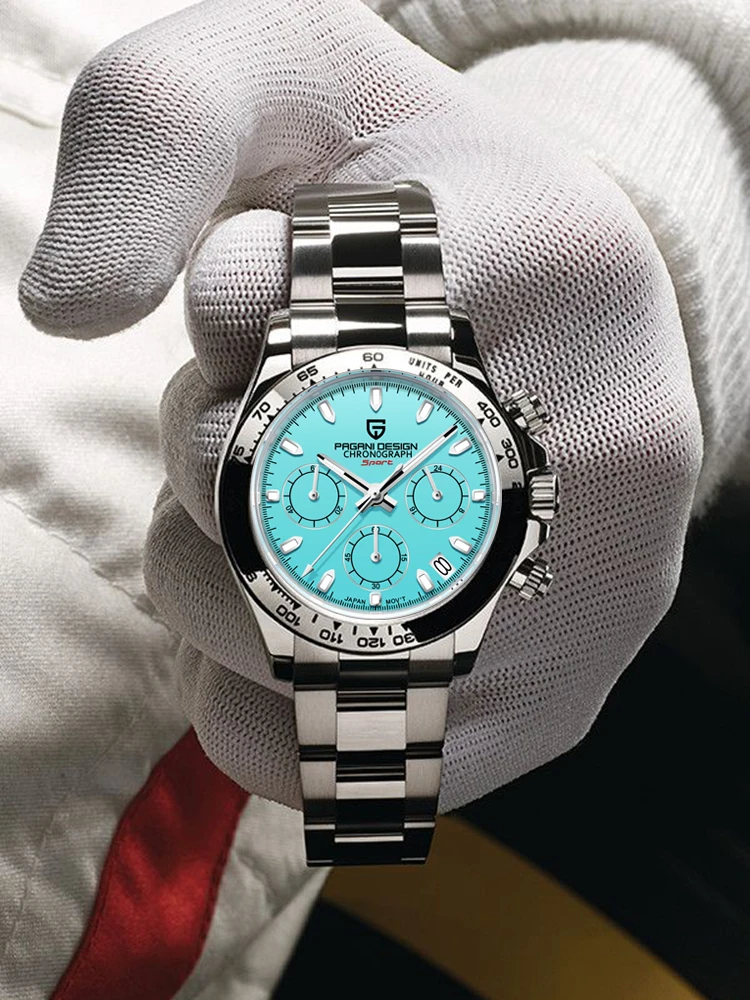 Часы PAGANI DESIGN Мужские кварцевые роскошные спортивные автоматические с