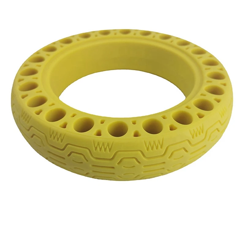 

10 Inch Rubber Solid Tires for Ninebot Max G30 Electric Scooter Honeycomb Shock Absorber Damping Tyre Yellow