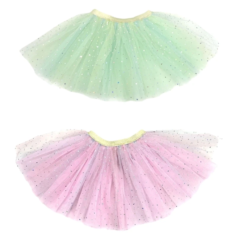

Little Girl Skirt Elastic Waist A Line Short Skirt 3 Layers Tulle Skirt Parties Princess Dance Tutus for Kids Baby