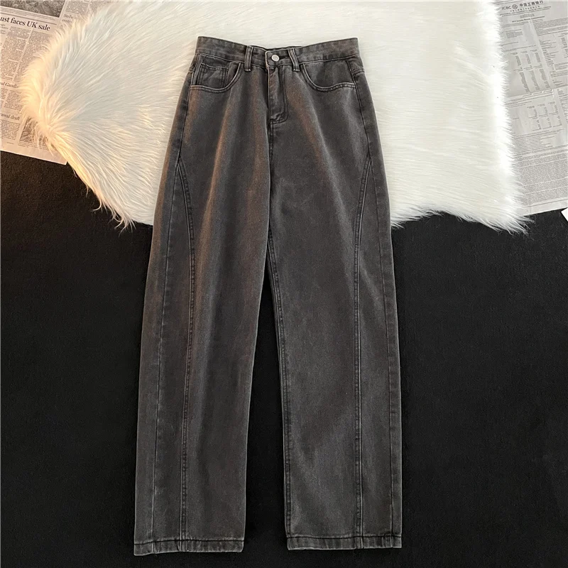 

2023 3 Colors Mens Casual Jeans Streetwear High Quality Denim Straight Pants Classic Male Hot Sale Wide Leg Trousers Male C173