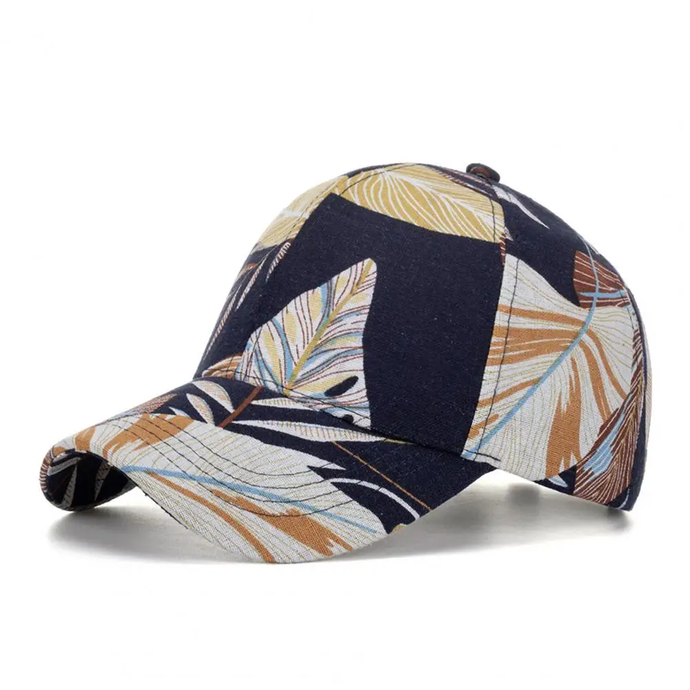 

Sun Protection Comfortable Leaf Print Hot Summer Outdoor Unisex Hat for Outdoor