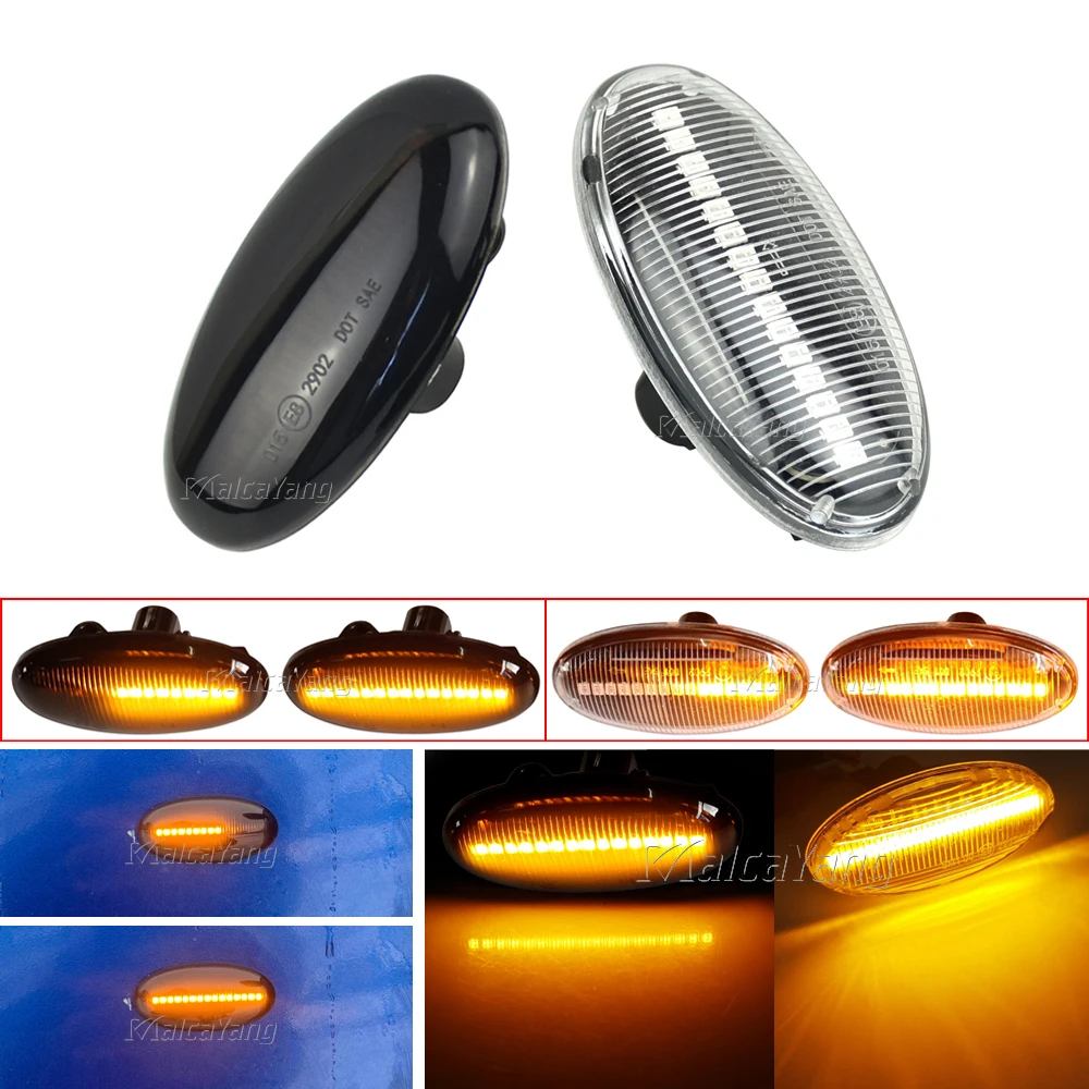 

Dynamic Blinker Repeater Sequential Indicator LED Turn Signal Light Side Marker Lamp For Mazda 2 3 5 6 BT-50 MPV II 1999-2005