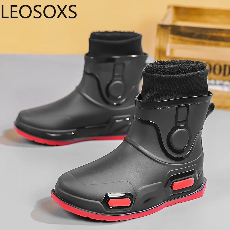 Водонепроницаемая мужская непромокаемая обувь уличная нескользящая рабочая