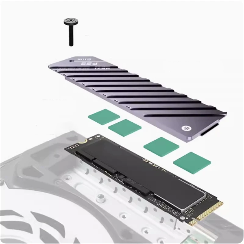 Радиатор для PS5 Slim M.2 SSD радиатор NVMe 2280 твердотельный жесткий диск алюминиевый с