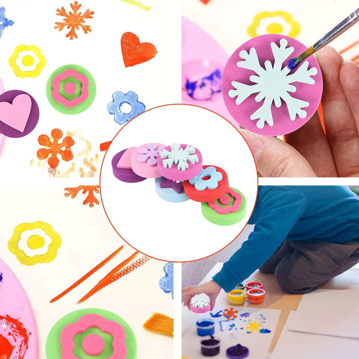 

12 Pcs Stampers Kids Decorate Painting Stamps Die School Educational Toy Student