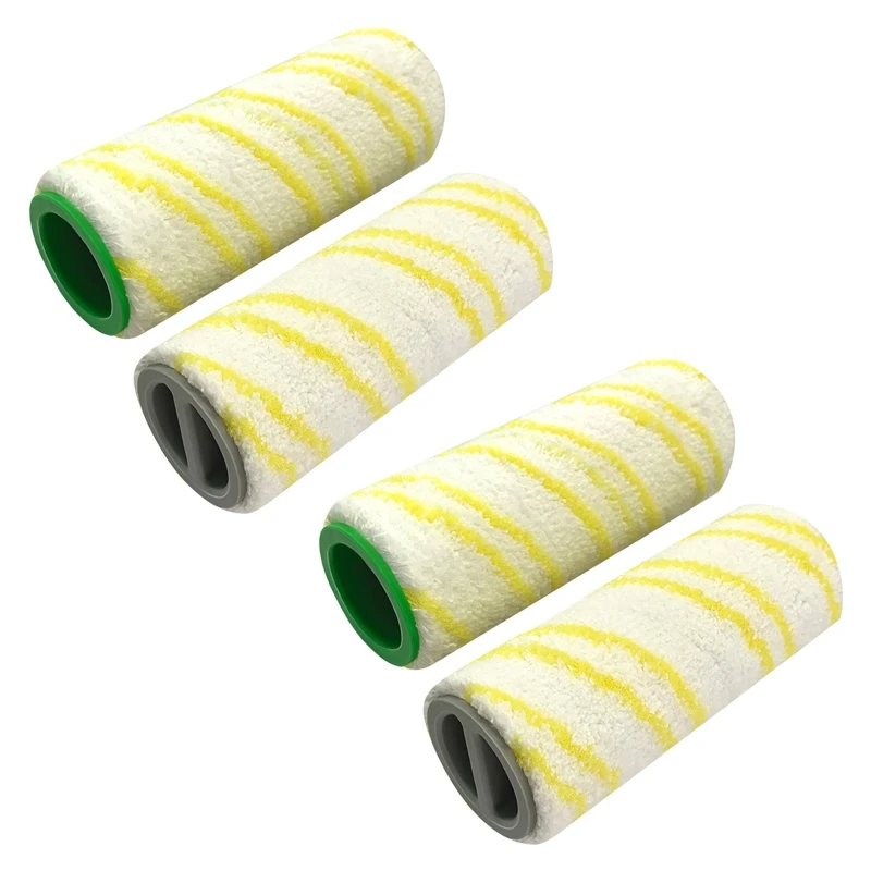 

4 Pcs Roller Brush Set Wet Dry Hard Floor Vacuum Cleaner Replacement For Karcher FC3 FC5 Accessories Kit