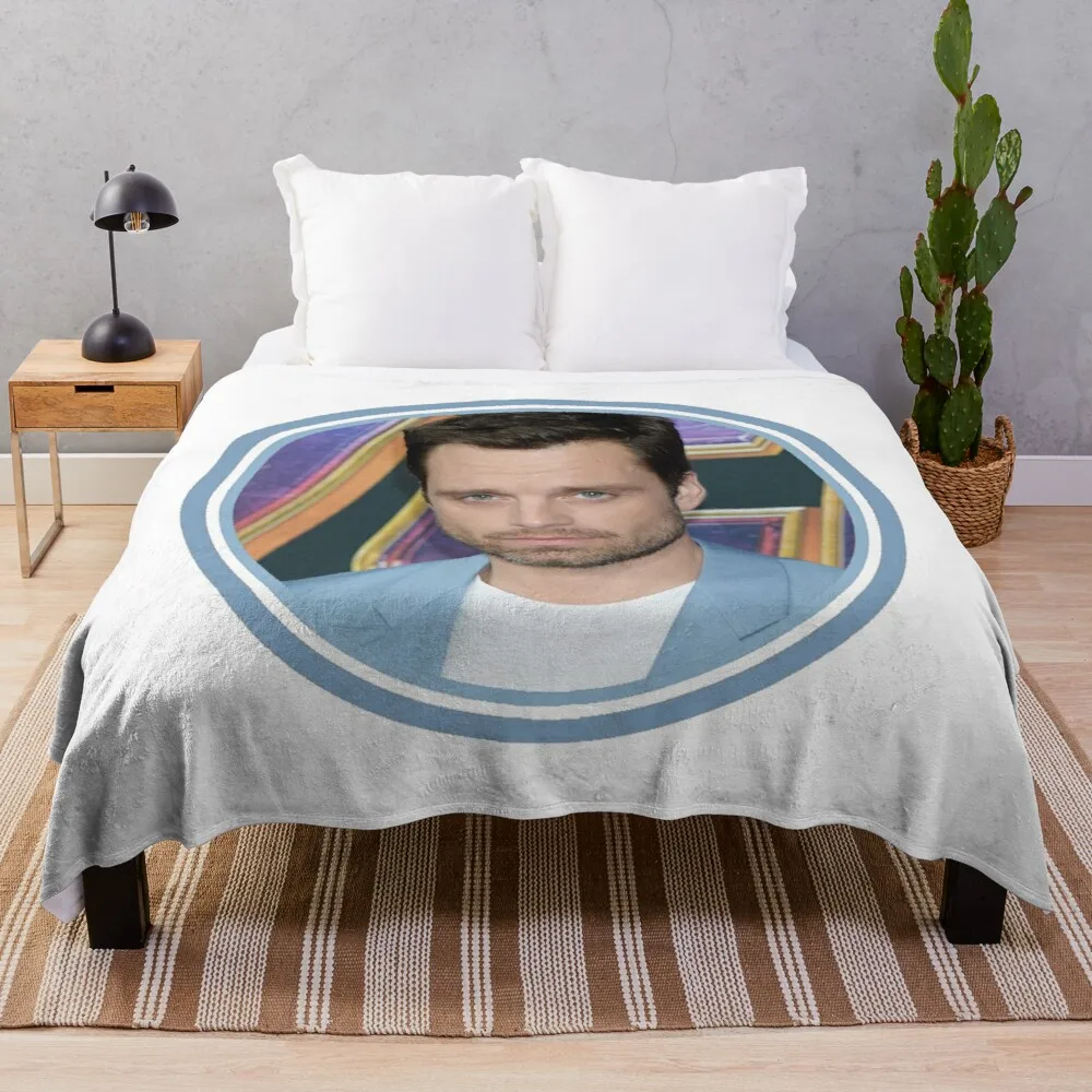 

Sebastian Stan Throw Blanket Fluffy Soft Blankets Decorative Throw Blanket
