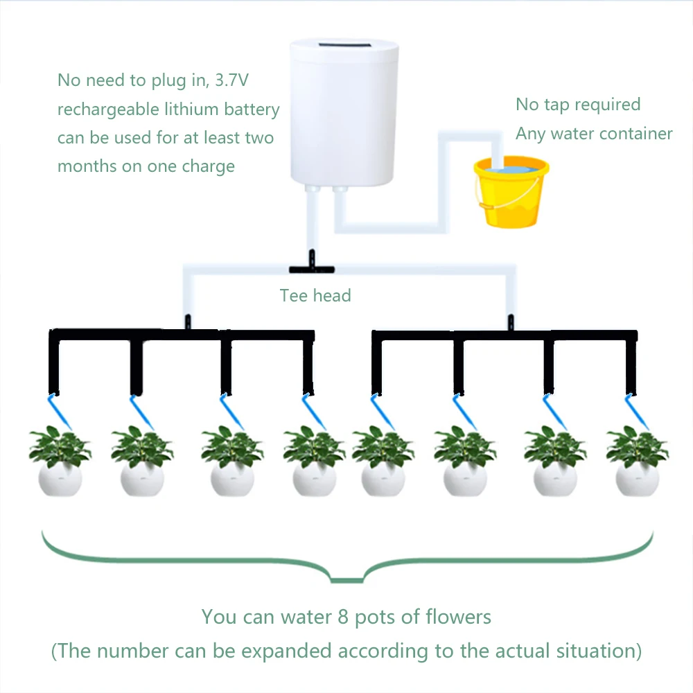 

8/4/2 Pump Self-Watering Kits Automatic Timer Waterers Drip Irrigation Indoor Plant Watering Device Plant Garden Gadgets