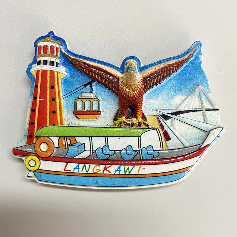 Туристические сувениры с наклейками на холодильник острова лангави малайский
