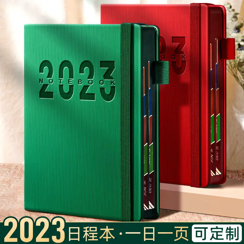 

2023 Agenda Calendar A5 Working English Inside Page Notes Super Thick Planning Daily Agenda Notebook
