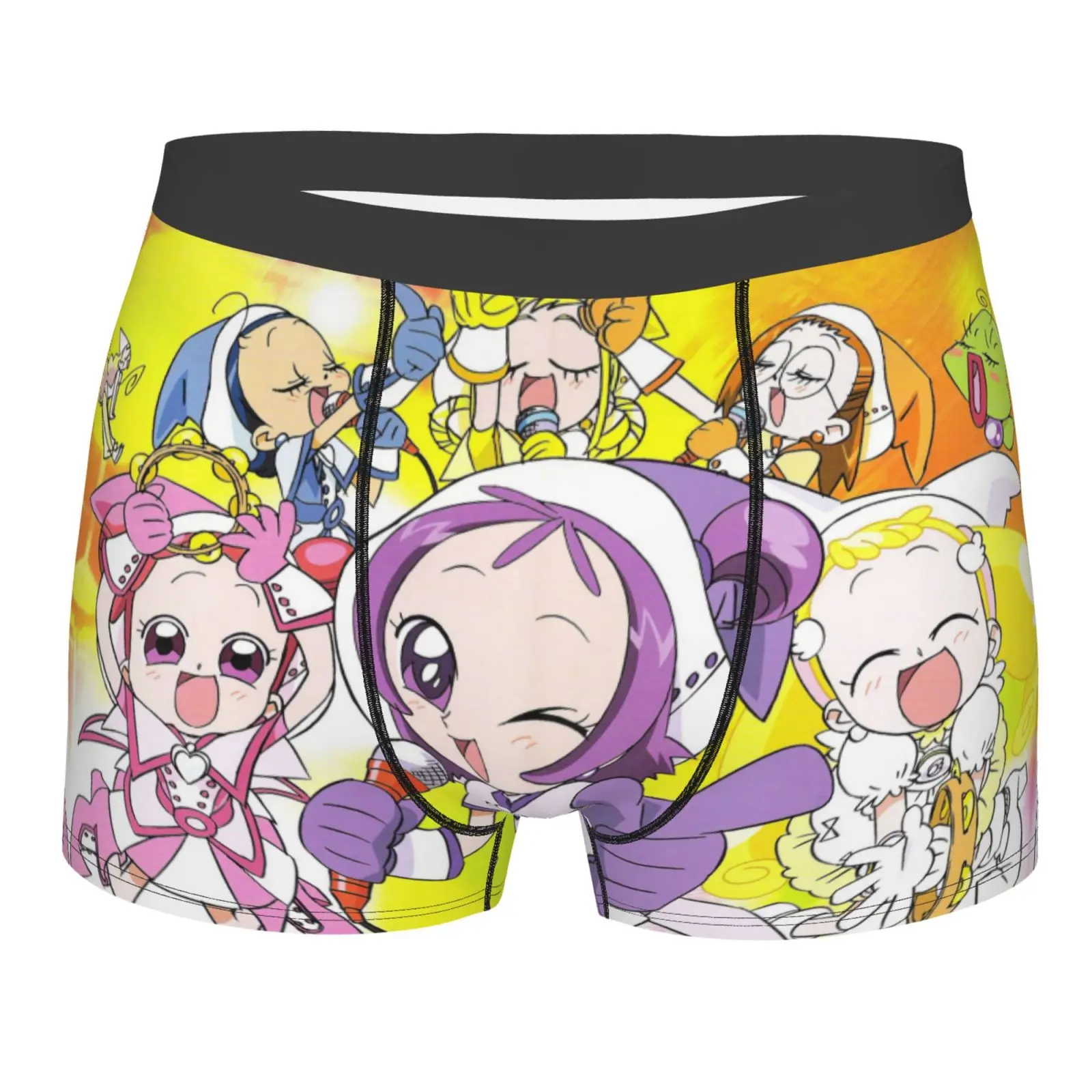 

Magic Cartoon Girl Boxershorts Men Male Underpants Double Sides Printed Soft Breathable Machine Wash Boxers Polyester Print