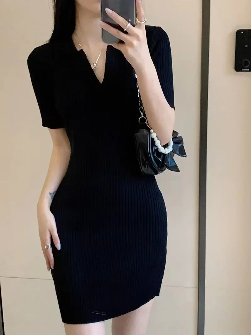 

Новая летняя модная темпераментная пикантная ночная рубашка с V-образным вырезом можно носить на улице чистая трикотажная рубашка с коротким рукавом gray22