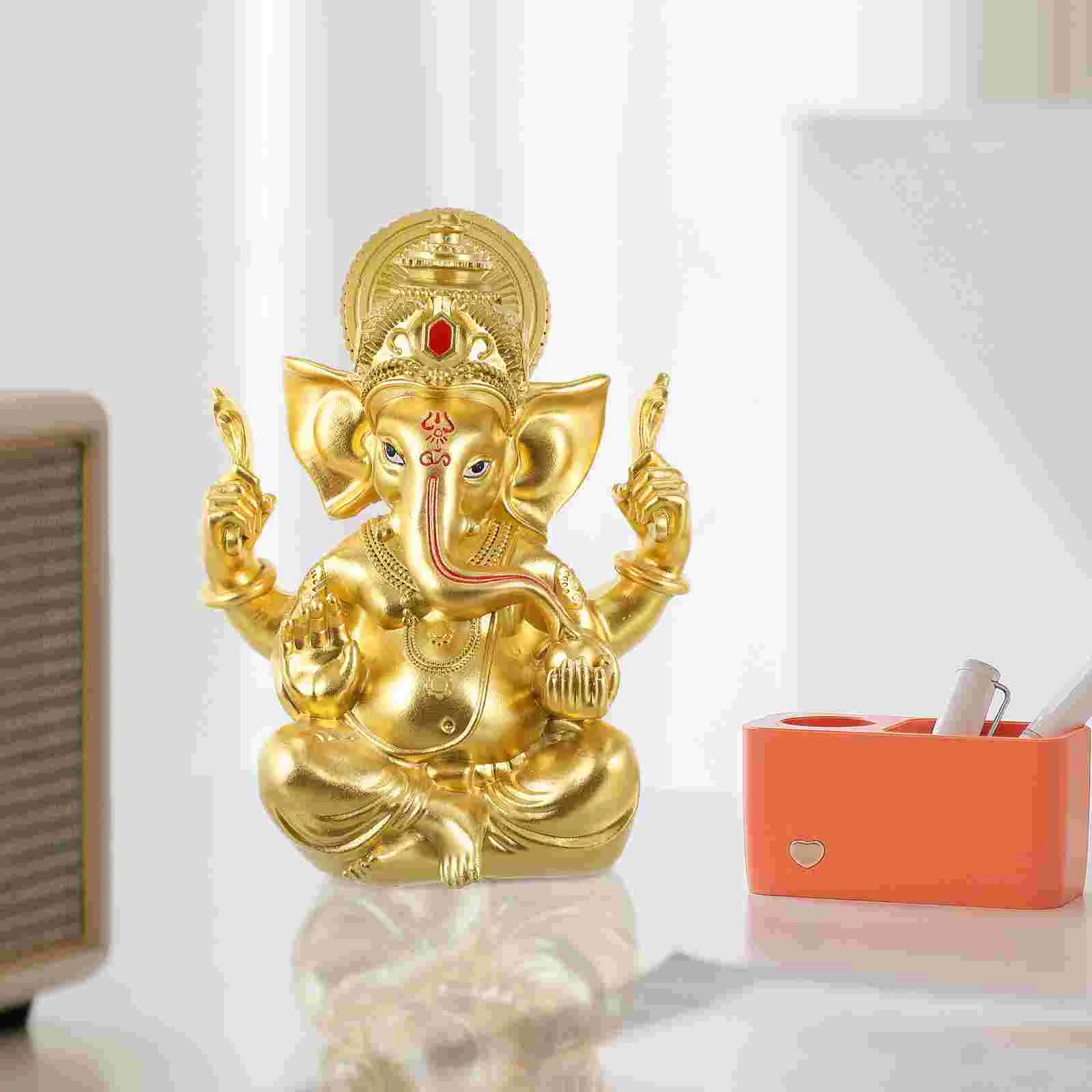 

Statue Elephant Ganesha Ganesh Lord God Idol Hindustatues Indian Sculpture Decoration Car Decor Sculptures Ornament Blessing