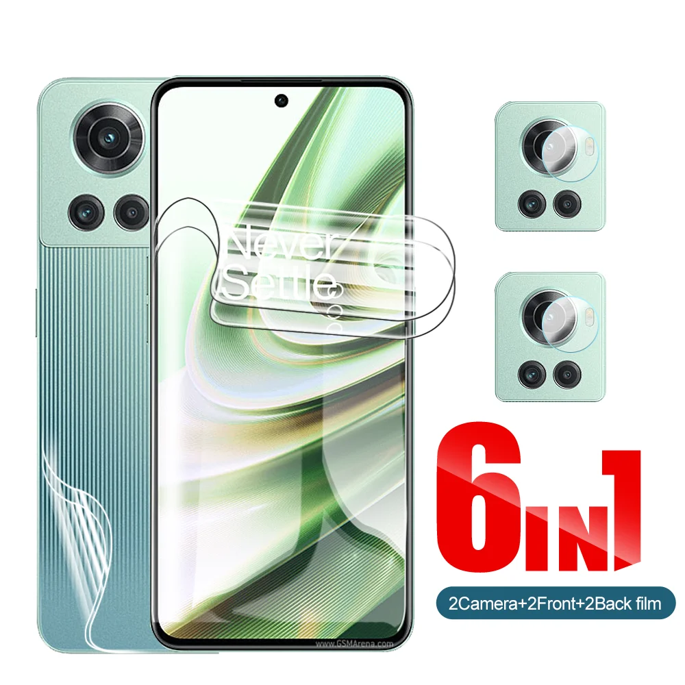 

6in1 Full Cover Hydrogel Film For Oneplus 10R Oneplus10R Lens Film For Oneplus ACE 6.7Inch Front Back Phones Screen Protectors