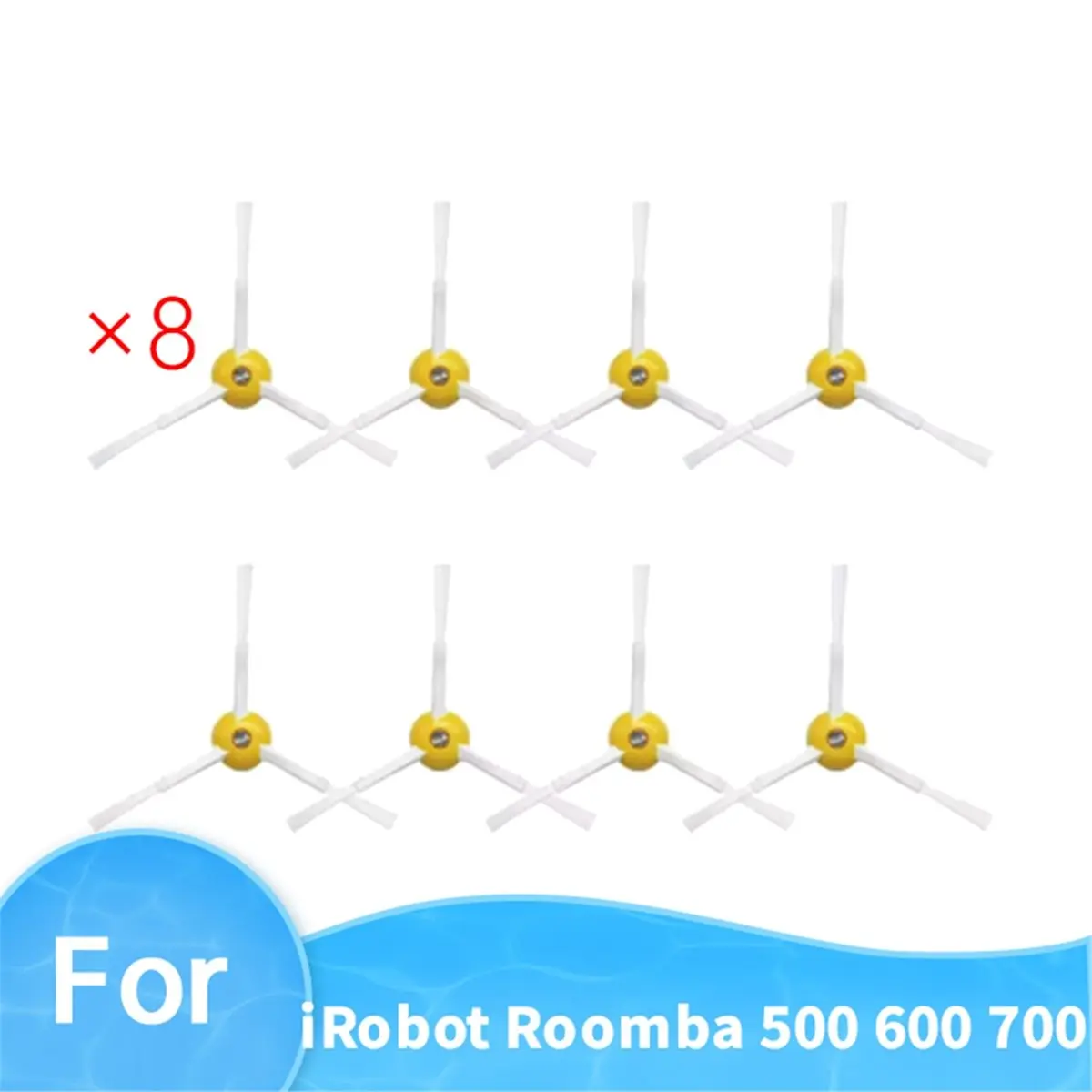 Фото 【АКСЕССУАРЫ ДЛЯ ПЫЛЕСОСОВ】 8 шт. боковых щеток для IRobot Roomba серий 500, 600, 700, моделей 550, 560, 650, 670, 675, 692, 694, 770, 780. №5