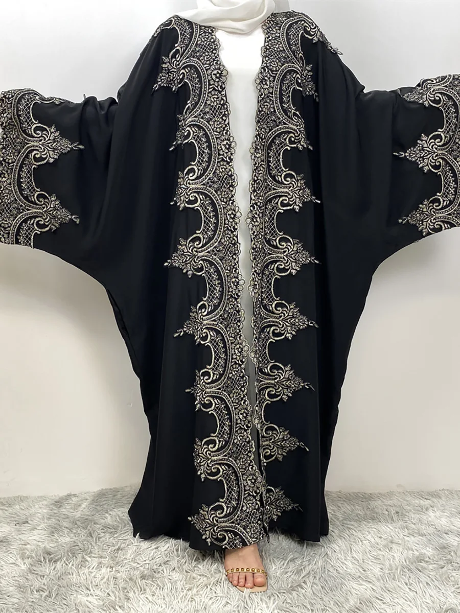 Одежда Рамадан мусульманский кафтан для женщин кимоно Турецкая мода абайя Дубай