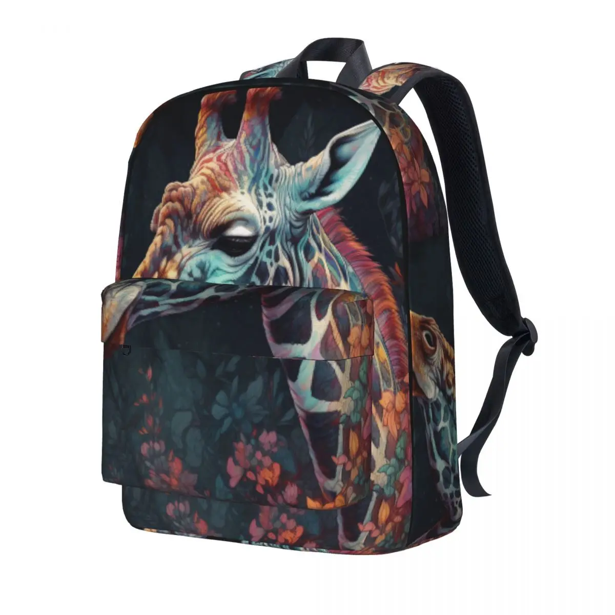 

Giraffe Backpack Vivid Colorful Painting Travel Backpacks Teen High Quality Breathable High School Bags Modern Rucksack