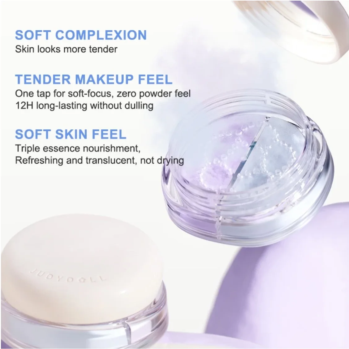 Judydoll Duo Color долговечная рассыпчатая пудра питательная азиатская кожа формула без