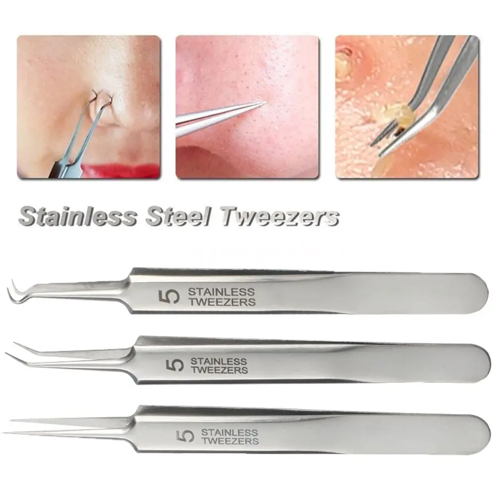 

1PC Useful Ultra-fine Cell Pimples Blackhead Clip Tweezers Beauty Salon Special Scraping & Closing Artifact Acne Needle Tool