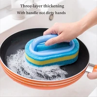 kitchen cleaning bathroom toilet kitchen window wall cleaning bath brush handle sponge bath bottom ceramic cleaning tools