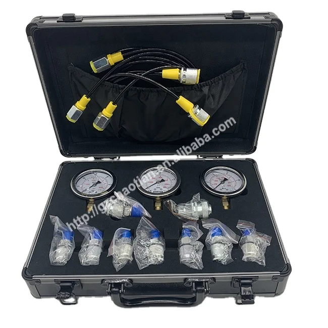 

Machinery hydraulic pressure diagnostic tools test kit hydraulic pressure gauge