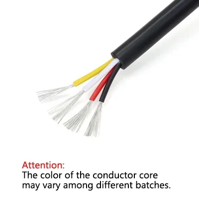 Кабель UL2464 2/5/10 м черный многожильный медный