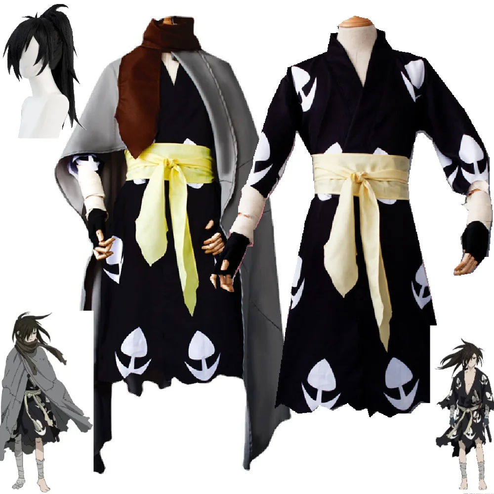 

Кимоно для косплея аниме Dororo Hyakkimaru, костюм для косплея, искусственное кимоно с париком, для Хэллоуина, крутая Боевая форма