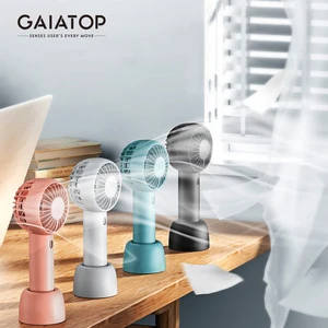 Портативный мини-вентилятор GAIATOP, ручной перезаряжаемый 3-скоростной персональный карманный мини-вентилятор с подставкой для дома и улицы