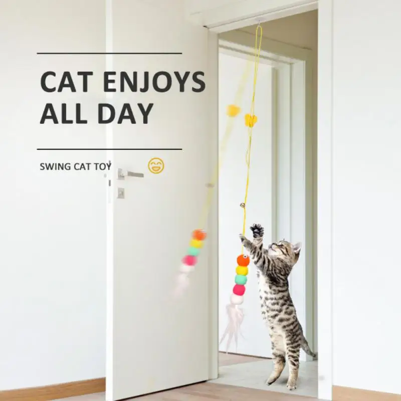 

Hanging Door Toy Universal Felt Contains Catnip Hanging Telescopic Swing Pet Supplies Pet Funny Interactive Toys Household