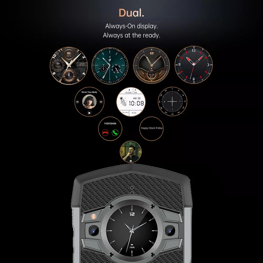 Unihertz TickTock Waterproof Rugged Smartphone 5G Mobile Phone Android 11 48MP Dimensity 700 8GB 128GB NFC 6000mAh Cellphone